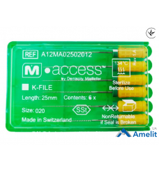 Інструмент ручний K-File M-Access №20 (Dentsply Maillefer), 6 шт./пак.